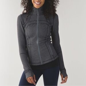 Lululemon define heathered herringbone slate black jacket